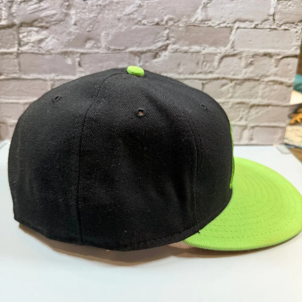 New Era 59FIFTY Arizona Diamondbacks Mens Size 7 3/4 Black Neon Green Fitted Hat
